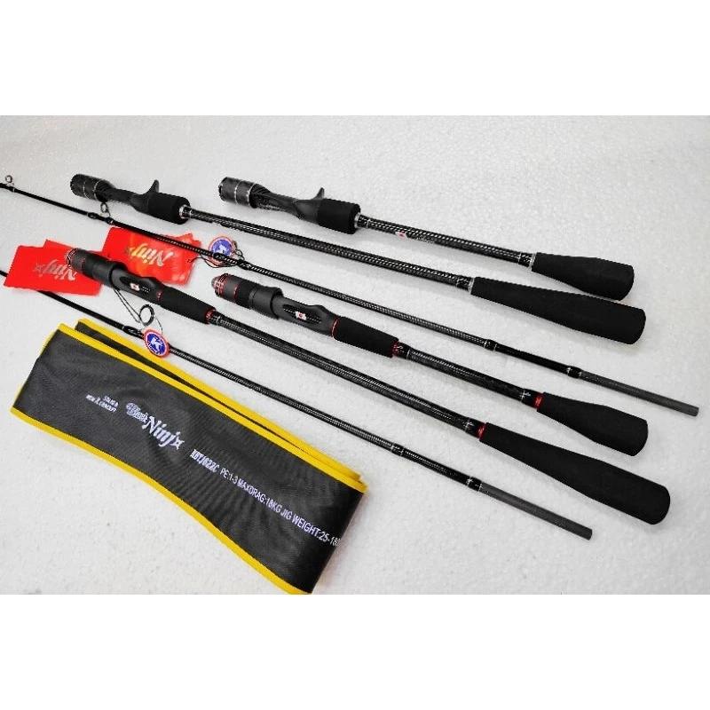 NINJ+ BLACK NINJA 2IN1 Solid Carbon Fishing Rod | Product Catalogue